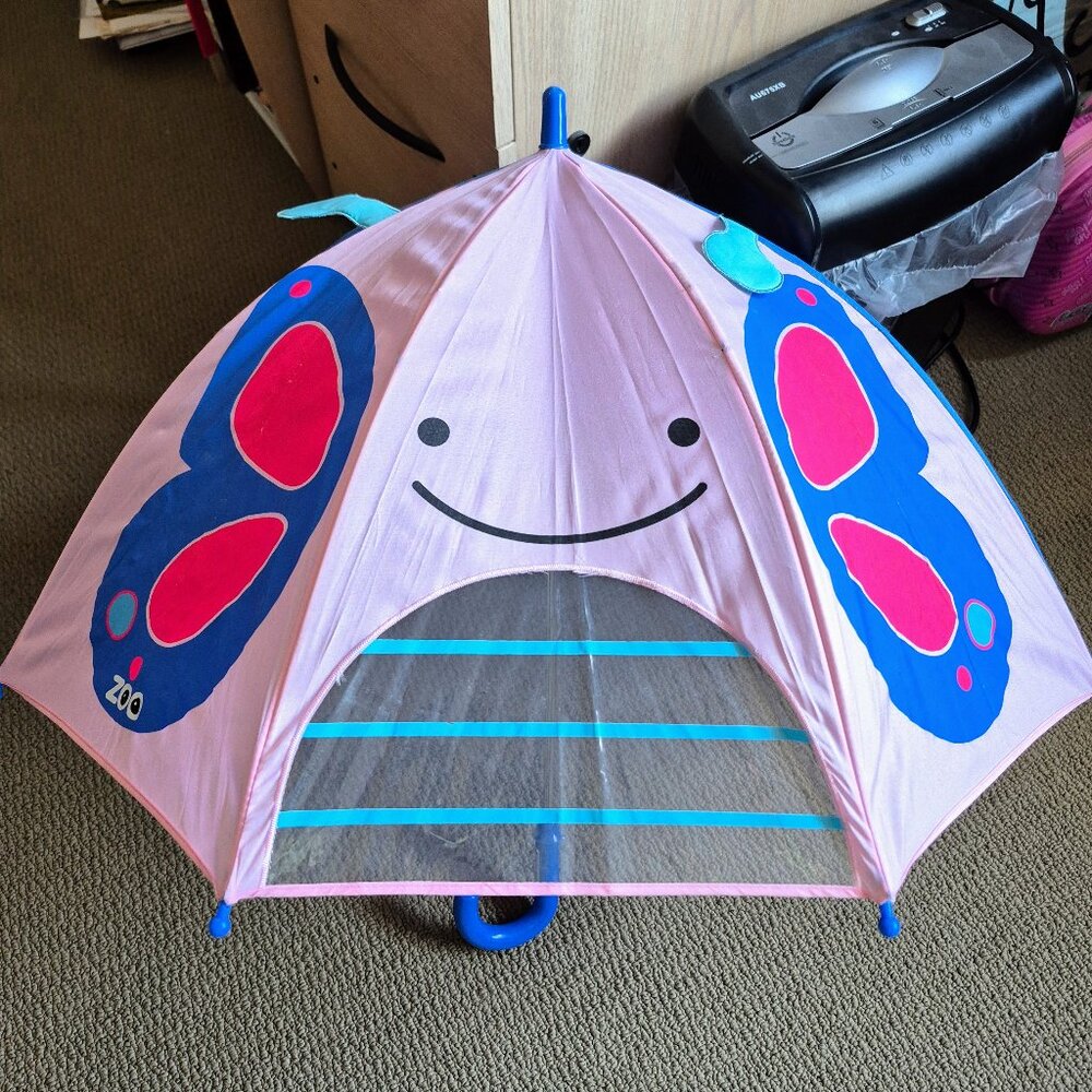 Skip Hop ZOO Little Kid Umbrella Butterfly, GUC